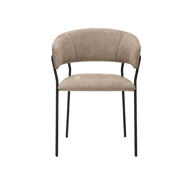 LABEL51 Eetkamerstoel Luuk - Clay - Elite - Black Frame van LABEL51 – Luxe comfort op maat van PureWonen. Vraag naar de beste prijs.