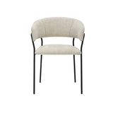 LABEL51 Eetkamerstoel Luuk - Naturel - Elite - Black Frame