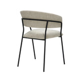 LABEL51 Eetkamerstoel Luuk - Naturel - Elite - Black Frame