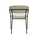 LABEL51 Eetkamerstoel Luuk - Naturel - Elite - Black Frame