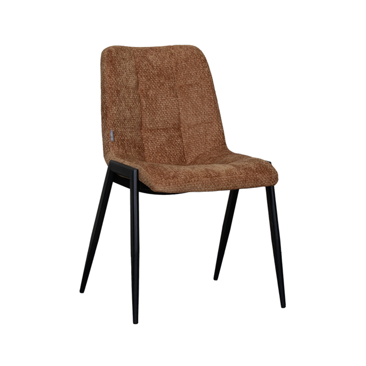 LABEL51 Eetkamerstoel Noor - Cognac - Elite - Black Frame
