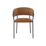 LABEL51 Eetkamerstoel Luuk - Cognac - Elite - Black Frame