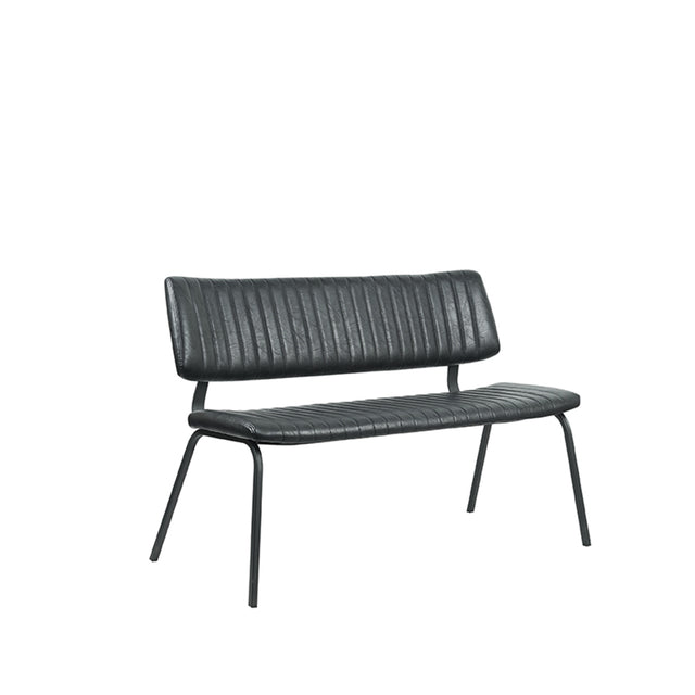 LABEL51 Eetkamerbank Gusto - Zwart - PU-Leder - 120 cm van LABEL51 - laagste prijs offerte van PureWonen