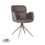 LABEL51 Eetkamerstoel Lasse - Bruin - Microfiber van LABEL51 – Luxe comfort op maat van PureWonen. Vraag naar de beste prijs.