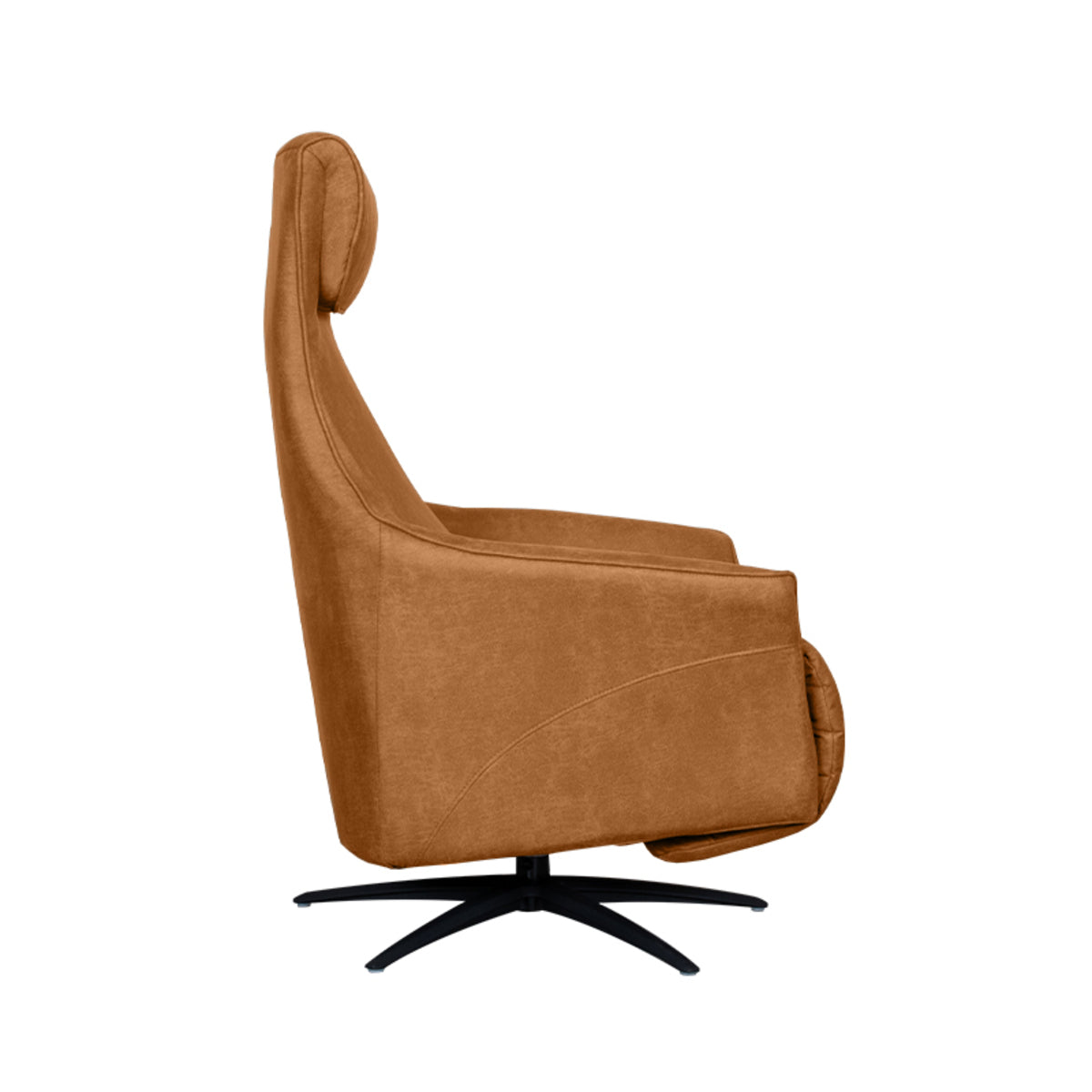 LABEL51 Fauteuil Lund - Cognac - Micro Suede - One Size