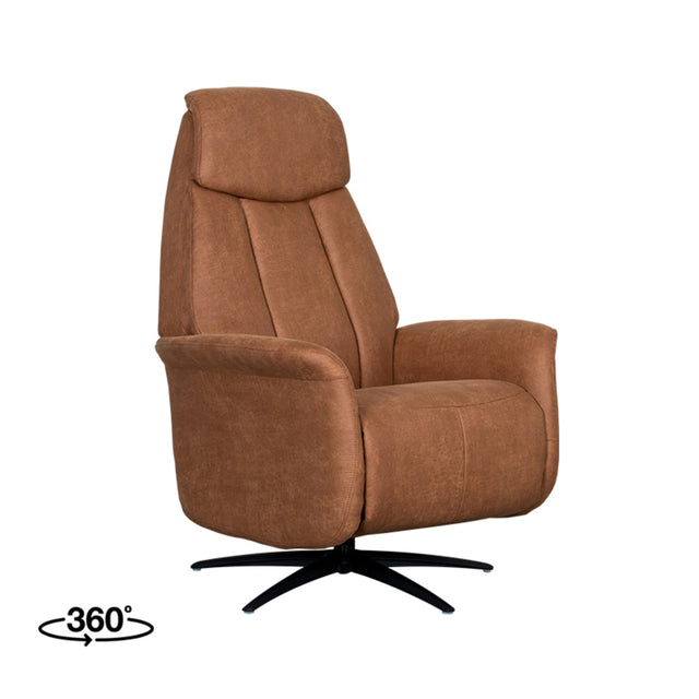LABEL51 Fauteuil Oslo - Cognac - Micro Suede van LABEL51 - laagste prijs offerte van PureWonen