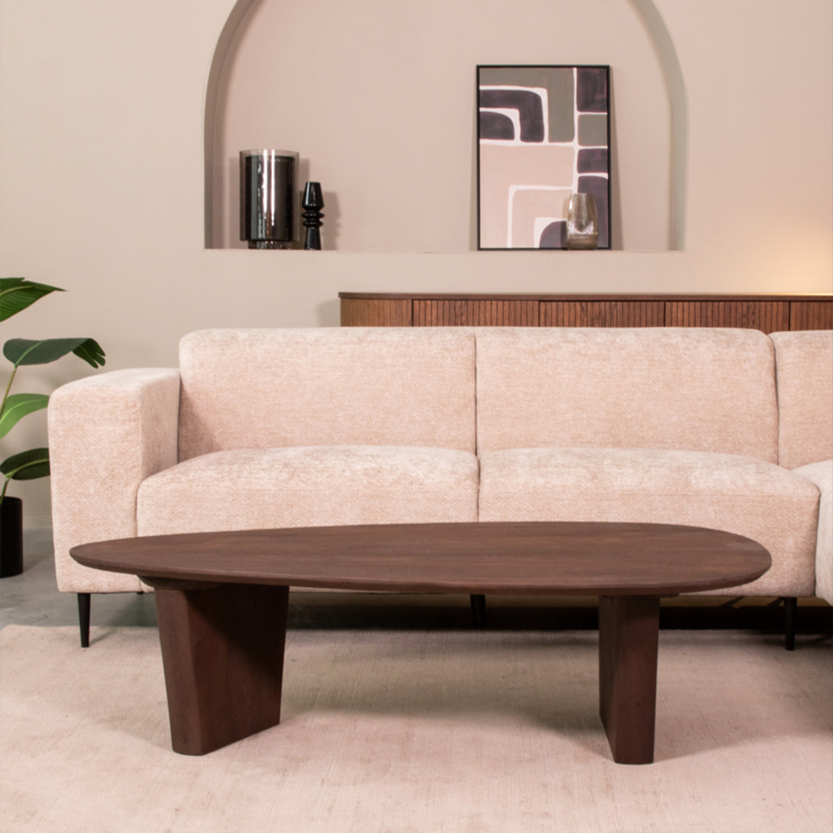 LABEL51 Salontafel Wow - Espresso - Mangohout - 135 cm van LABEL51 – Luxe comfort op maat van PureWonen. Vraag naar de beste prijs.
