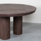 LABEL51 Eetkamertafel Olly - Espresso - Mangohout - 150x150 cm van LABEL51 – Luxe comfort op maat van PureWonen. Vraag naar de beste prijs.