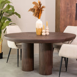 LABEL51 Eetkamertafel Olly - Espresso - Mangohout - 150x150 cm van LABEL51 – Luxe comfort op maat van PureWonen. Vraag naar de beste prijs.
