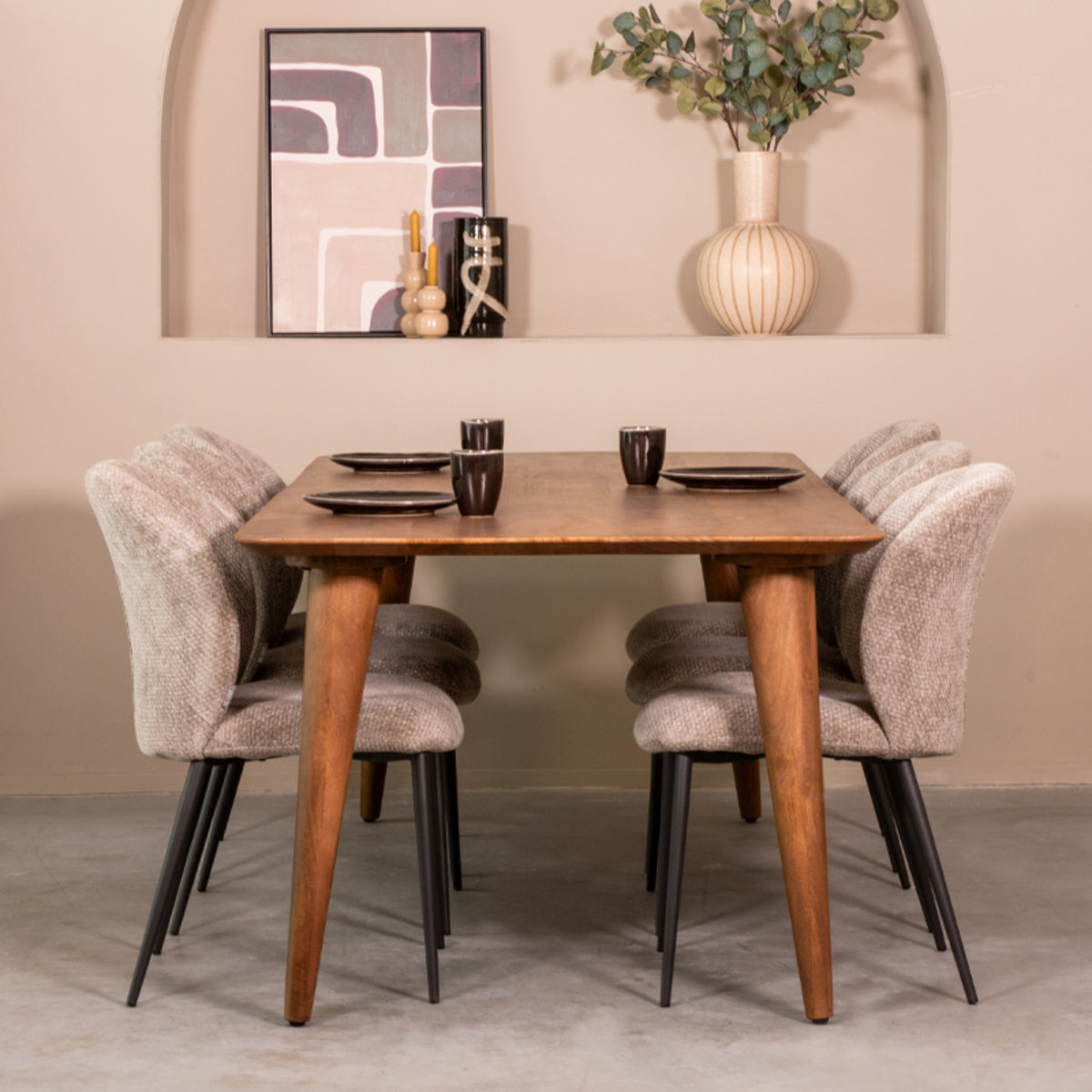 LABEL51 Eetkamertafel Fly - Nature - Mangohout - 220x100 cm van LABEL51 – Luxe comfort op maat van PureWonen. Vraag naar de beste prijs.