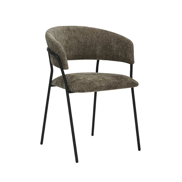 LABEL51 Eetkamerstoel Luuk - Hunter - Elite - Black Frame