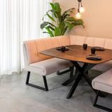 LABEL51 Eetkamertafel Blake - Espresso - Mangohout - 130x130 cm van LABEL51 – Luxe comfort op maat van PureWonen. Vraag naar de beste prijs.