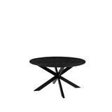LABEL51 Eetkamertafel Otis - Zwart - Mangohout - 130 cm - Rond van LABEL51 – Luxe comfort op maat van PureWonen. Vraag naar de beste prijs.