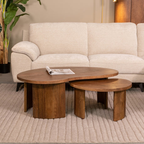 LABEL51 Salontafel Timon - Nature - Mangohout - 100 cm van LABEL51 – Luxe comfort op maat van PureWonen. Vraag naar de beste prijs.