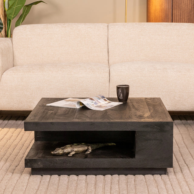 LABEL51 Salontafel Square - Zwart - Mangohout - 80 cm van LABEL51 – Luxe comfort op maat van PureWonen. Vraag naar de beste prijs.