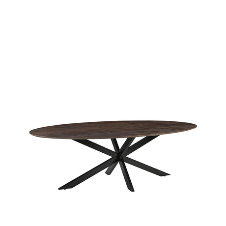 LABEL51 Eetkamertafel James - Espresso - Mangohout - 210 cm - Ovaal van LABEL51 – Luxe comfort op maat van PureWonen. Vraag naar de beste prijs.