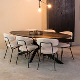 LABEL51 Eetkamertafel James - Zwart - Mangohout - 210 cm - Ovaal van LABEL51 – Luxe comfort op maat van PureWonen. Vraag naar de beste prijs.