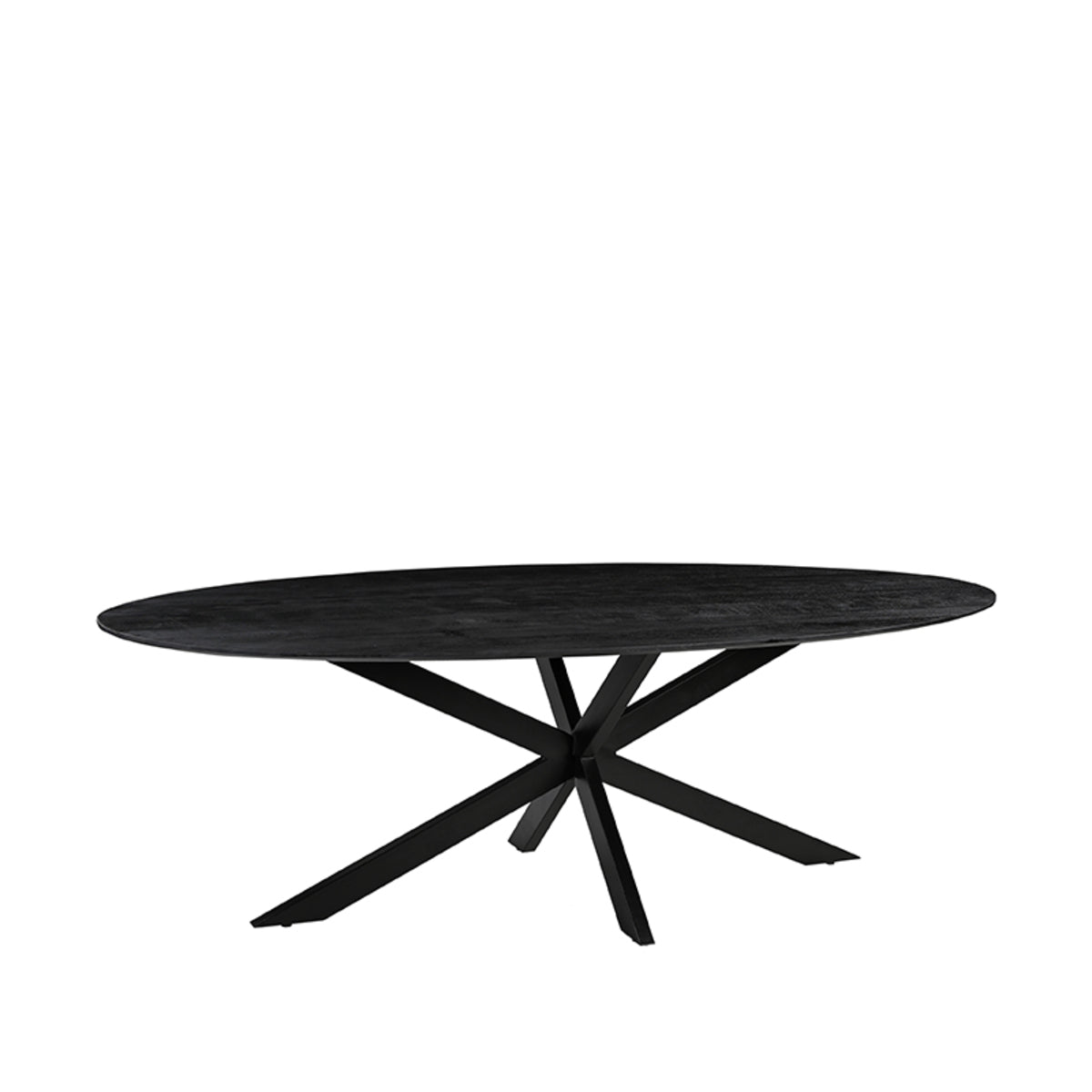 LABEL51 Eetkamertafel James - Zwart - Mangohout - 240 cm - Ovaal van LABEL51 - laagste prijs offerte van PureWonen