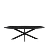 LABEL51 Eetkamertafel James - Zwart - Mangohout - 240 cm - Ovaal van LABEL51 - laagste prijs offerte van PureWonen
