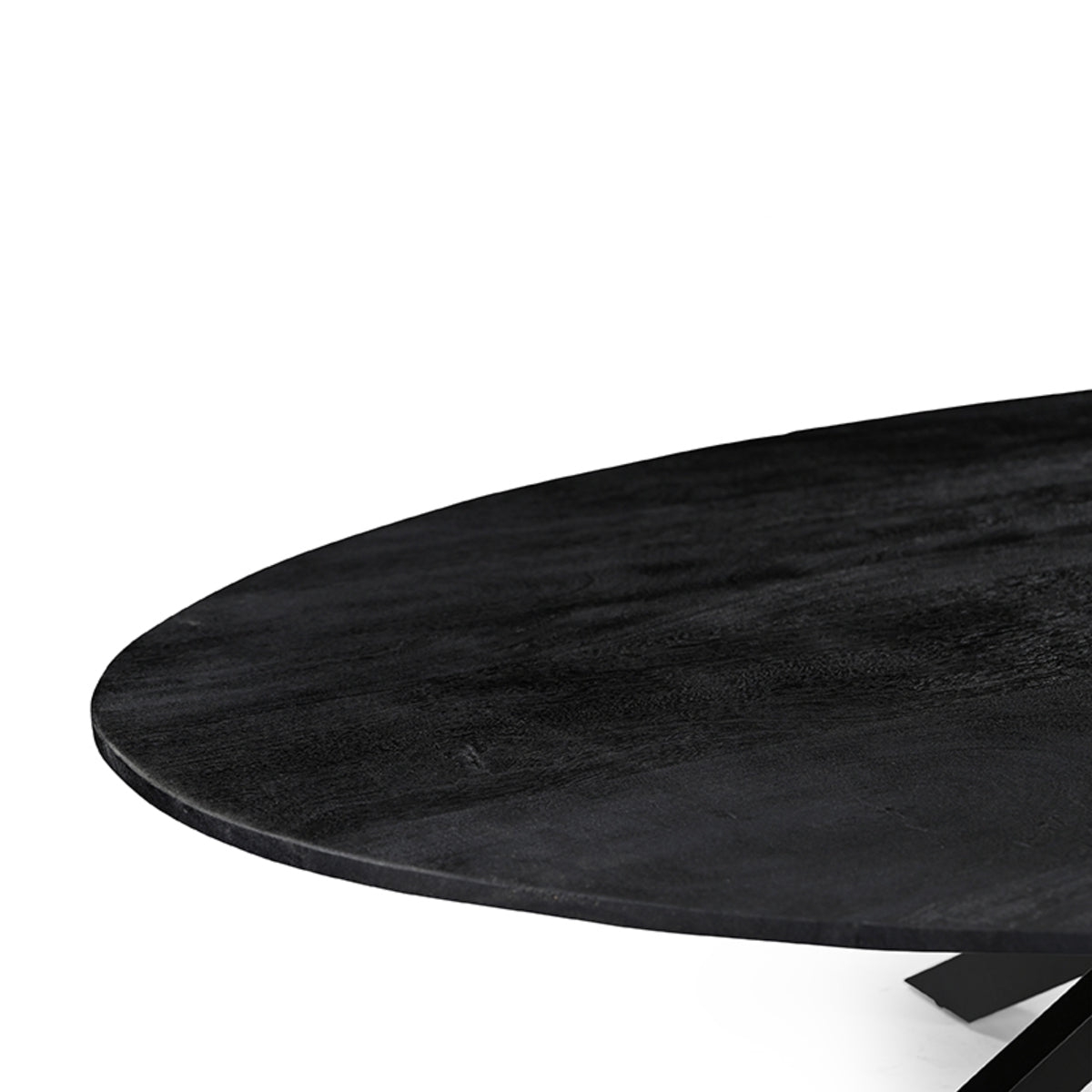 LABEL51 Eetkamertafel James - Zwart - Mangohout - 240 cm - Ovaal van LABEL51 - laagste prijs offerte van PureWonen