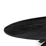 LABEL51 Eetkamertafel James - Zwart - Mangohout - 240 cm - Ovaal van LABEL51 - laagste prijs offerte van PureWonen
