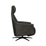 LABEL51 Fauteuil Lund - Antraciet - Micro Suede - One Size
