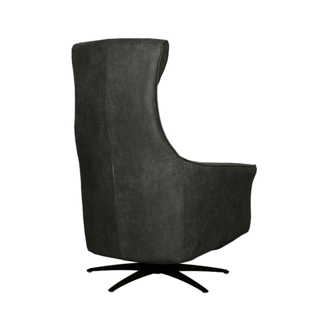 LABEL51 Fauteuil Lund - Antraciet - Micro Suede - One Size