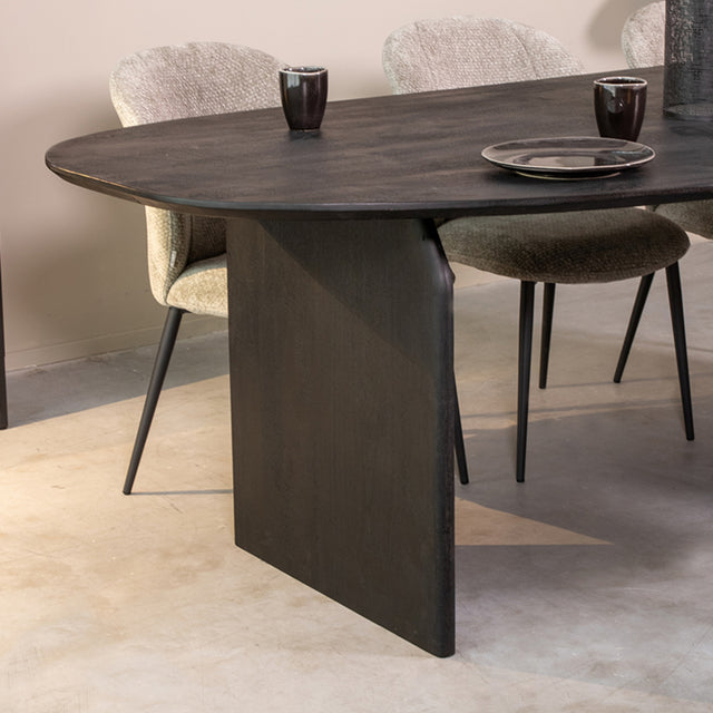 LABEL51 Eetkamertafel Cooper - Zwart - Mangohout - 250x110 cm van LABEL51 - laagste prijs offerte van PureWonen