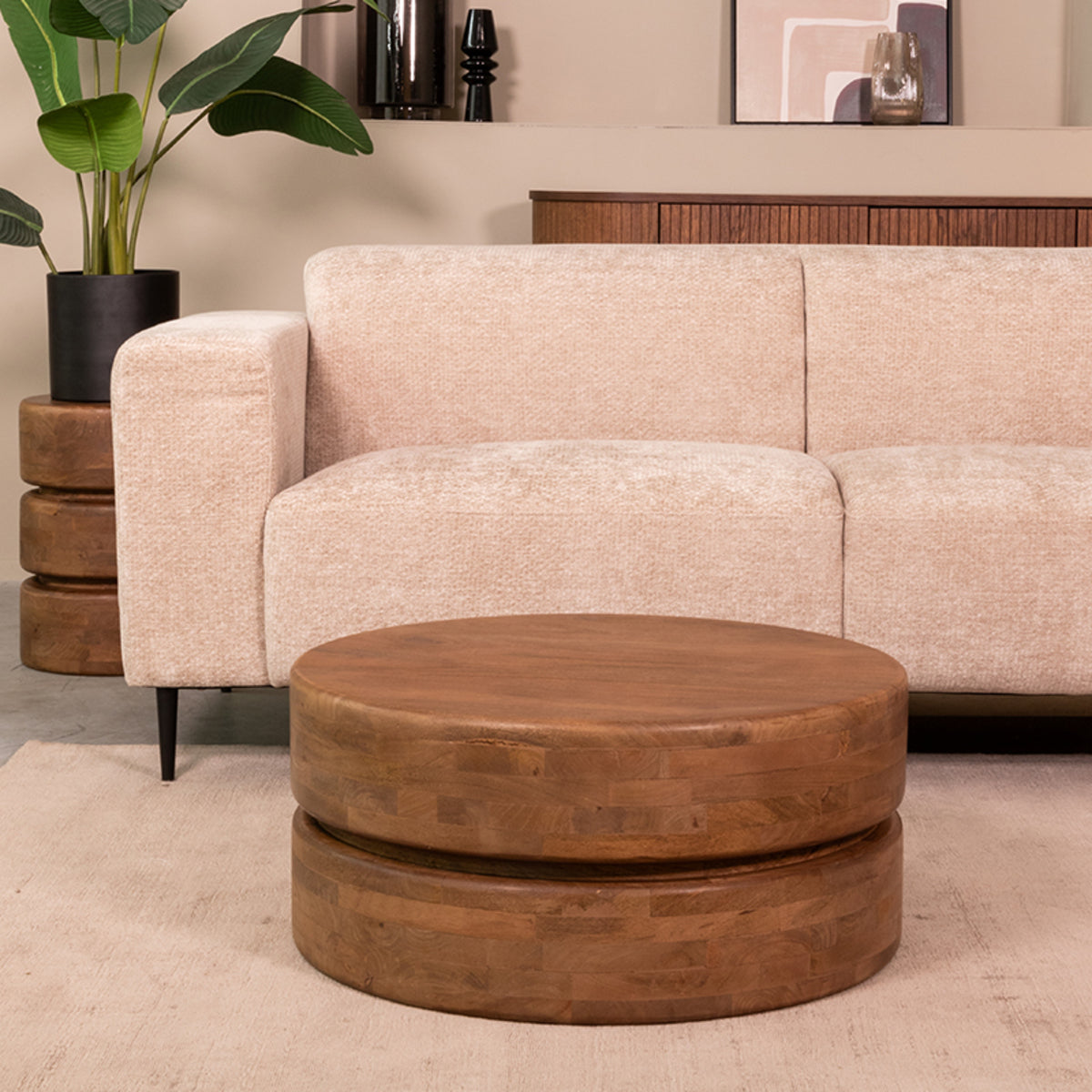 LABEL51 Salontafel Milly - Nature - Mangohout - 70 cm van LABEL51 – Luxe comfort op maat van PureWonen. Vraag naar de beste prijs.