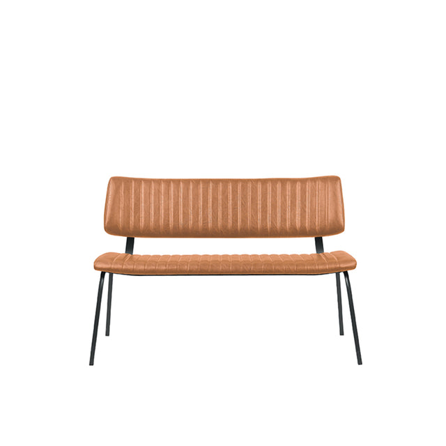 LABEL51 Eetkamerbank Gusto - Cognac - PU-Leder - 120 cm van LABEL51 - laagste prijs offerte van PureWonen