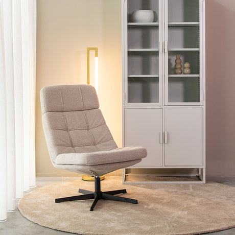 LABEL51 Fauteuil Alvar - Naturel - Boucle - Excl. Hocker van LABEL51 – Luxe comfort op maat van PureWonen. Vraag naar de beste prijs.