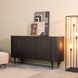 LABEL51 Dressoir Oliva - Zwart - Eiken - Dressoir 180 cm van LABEL51 – Luxe comfort op maat van PureWonen. Vraag naar de beste prijs.