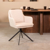 LABEL51 Eetkamerstoel Joy - Naturel - Boucle van LABEL51 - laagste prijs offerte van PureWonen