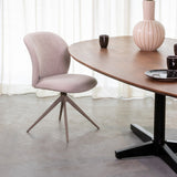 LABEL51 Eetkamerstoel Kimo - Naturel - Boucle - Taupe Onderstel van LABEL51 - laagste prijs offerte van PureWonen