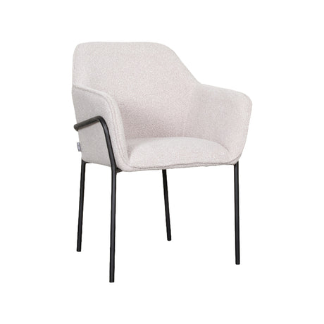 LABEL51 Eetkamerstoel Dexter - Naturel - Boucle van LABEL51 – Luxe comfort op maat van PureWonen. Vraag naar de beste prijs.