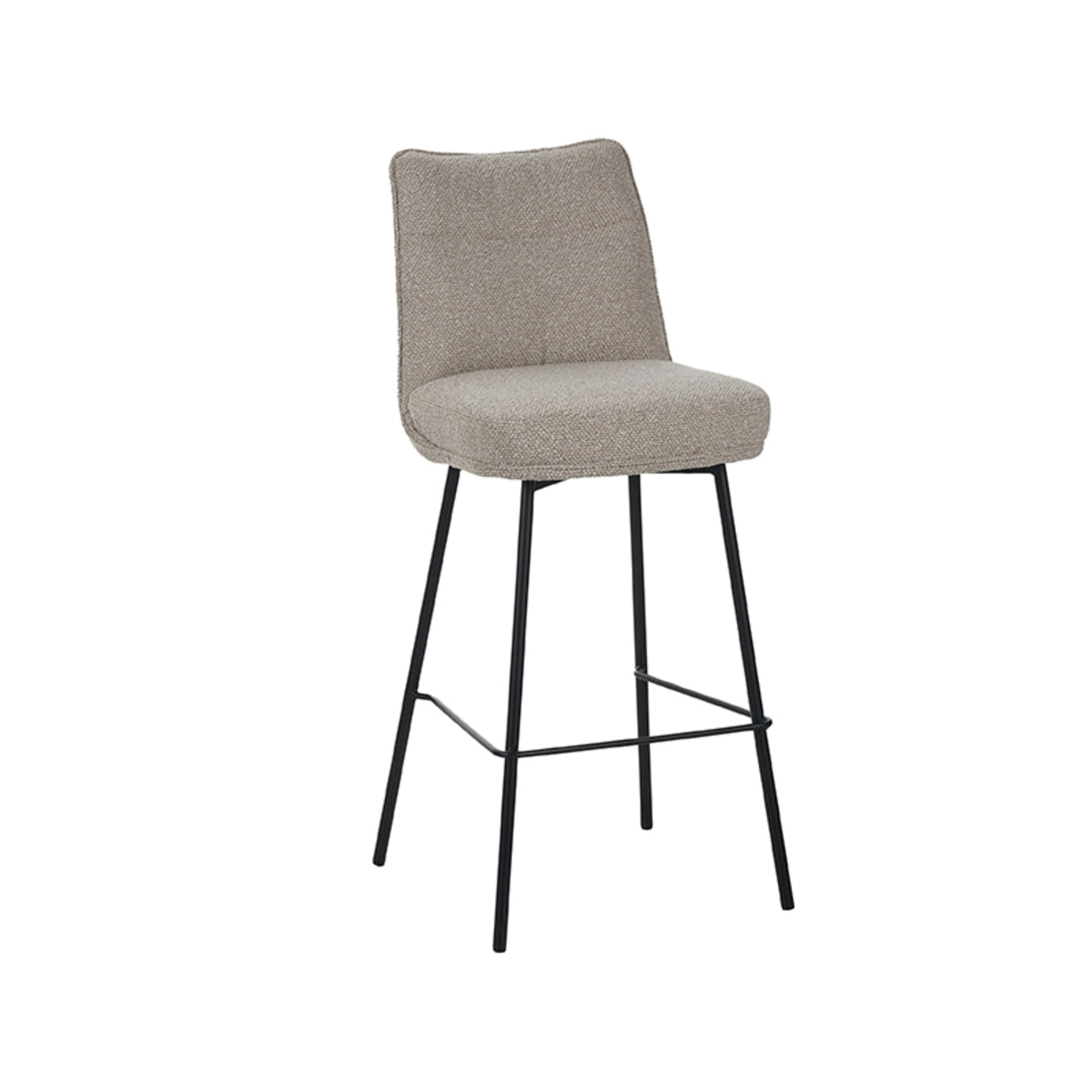 LABEL51 Barkruk Lennon - Naturel - Boucle van LABEL51 – Luxe comfort op maat van PureWonen. Vraag naar de beste prijs.