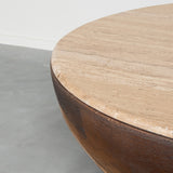LABEL51 Salontafel Bowl - Espresso - Travertin van LABEL51 – Luxe comfort op maat van PureWonen. Vraag naar de beste prijs.