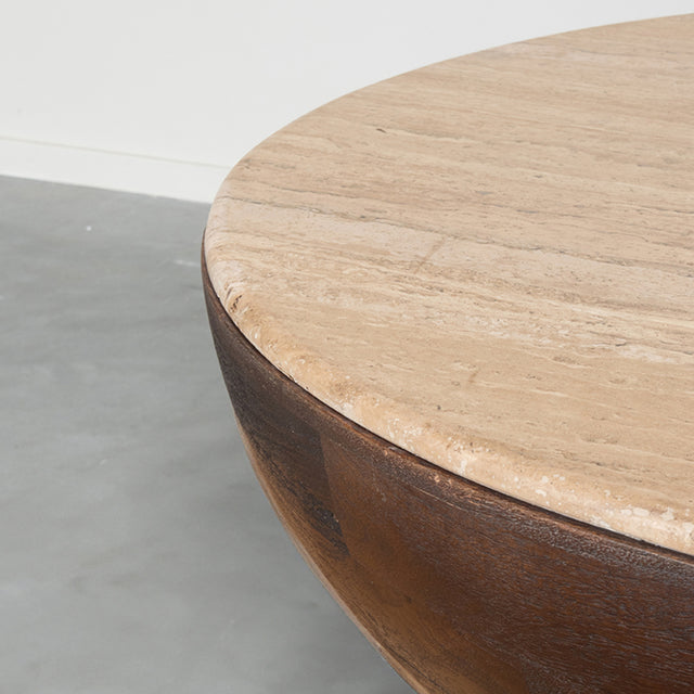 LABEL51 Salontafel Bowl - Espresso - Travertin van LABEL51 – Luxe comfort op maat van PureWonen. Vraag naar de beste prijs.