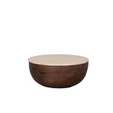 LABEL51 Salontafel Bowl - Espresso - Travertin van LABEL51 – Luxe comfort op maat van PureWonen. Vraag naar de beste prijs.