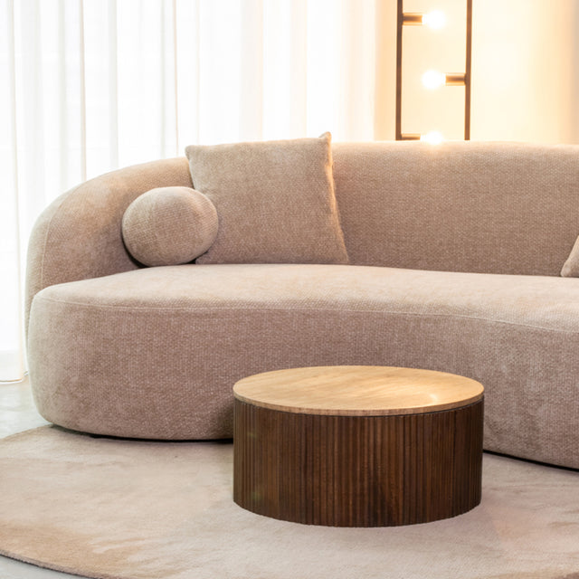 LABEL51 Salontafel Ribble - Espresso - Travertin van LABEL51 – Luxe comfort op maat van PureWonen. Vraag naar de beste prijs.