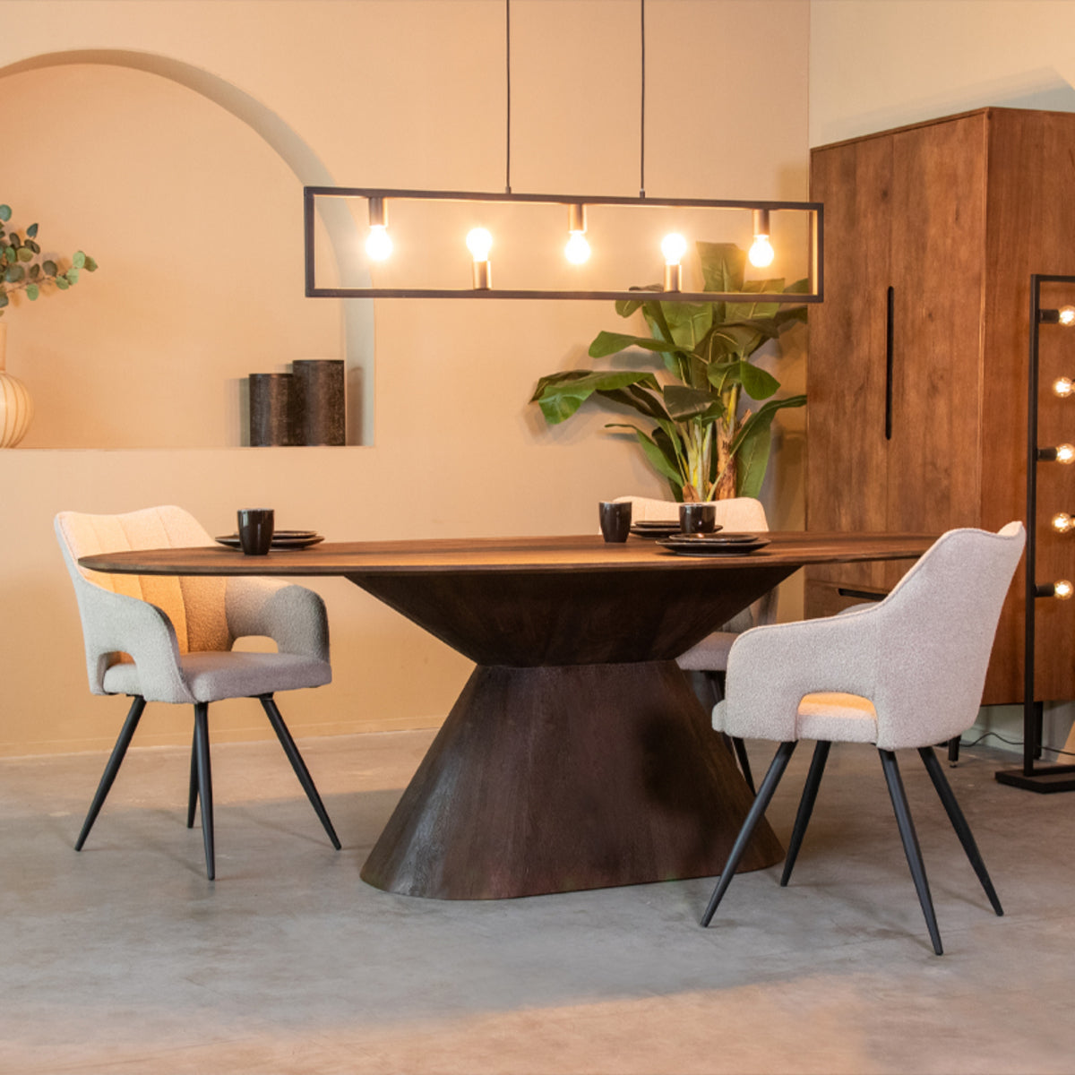 LABEL51 Eetkamertafel Jagger - Espresso - Mangohout van LABEL51 - laagste prijs offerte van PureWonen