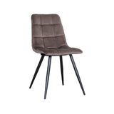 LABEL51 Eetkamerstoel Bistro - Taupe - Fluweel - Black Frame