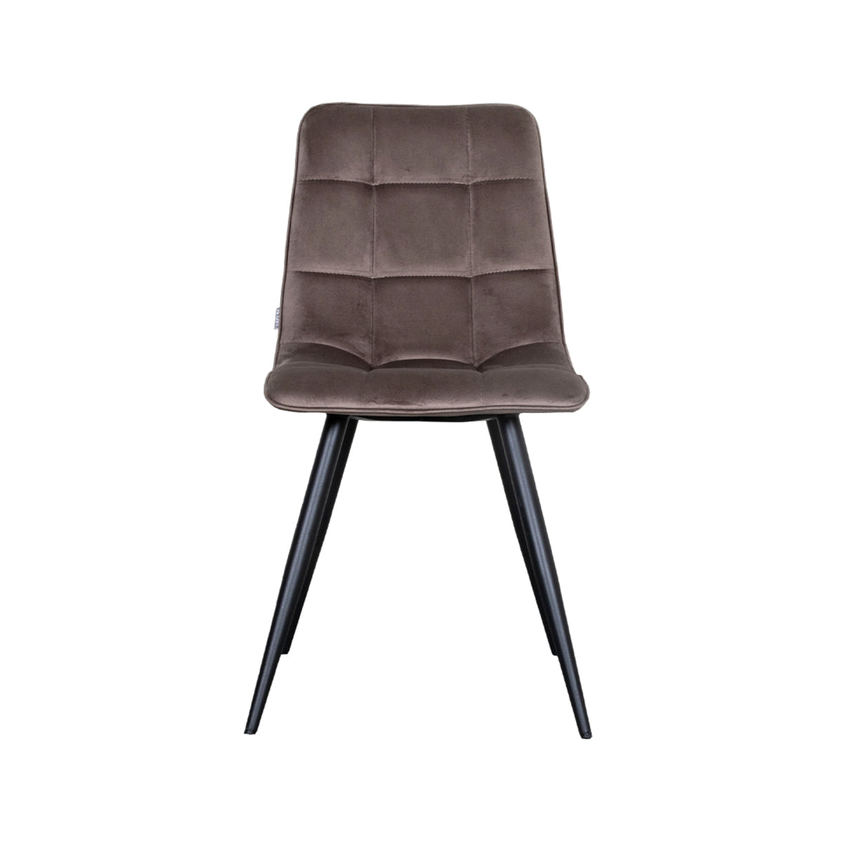 LABEL51 Eetkamerstoel Bistro - Taupe - Fluweel - Black Frame