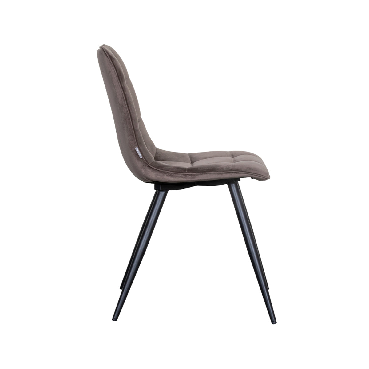 LABEL51 Eetkamerstoel Bistro - Taupe - Fluweel - Black Frame