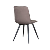 LABEL51 Eetkamerstoel Bistro - Taupe - Fluweel - Black Frame