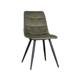 LABEL51 Eetkamerstoel Bistro - Hunter - Fluweel - Black Frame