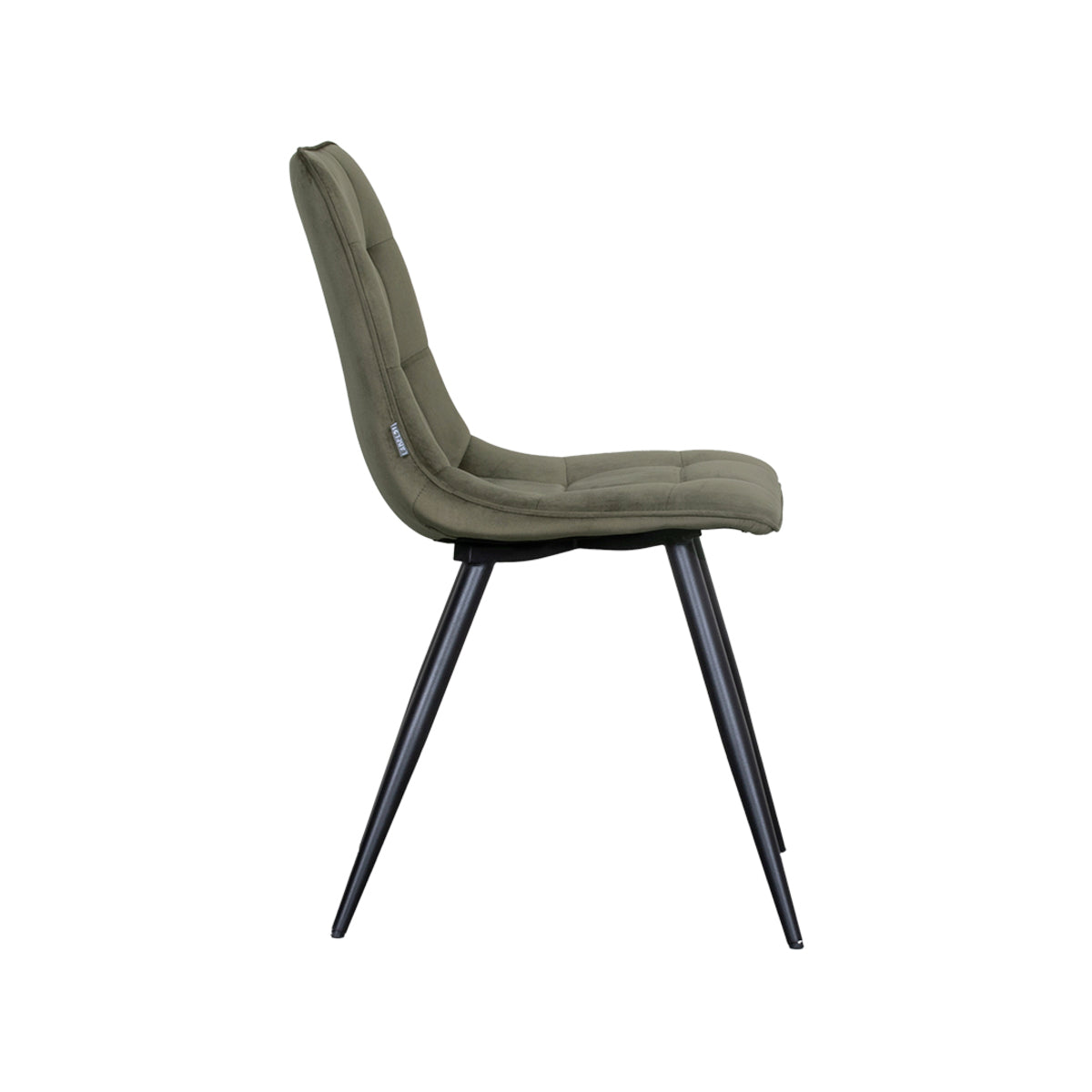 LABEL51 Eetkamerstoel Bistro - Hunter - Fluweel - Black Frame