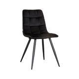 LABEL51 Eetkamerstoel Bistro - Zwart - Fluweel - Black Frame