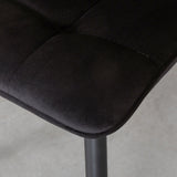 LABEL51 Eetkamerstoel Bistro - Zwart - Fluweel - Black Frame