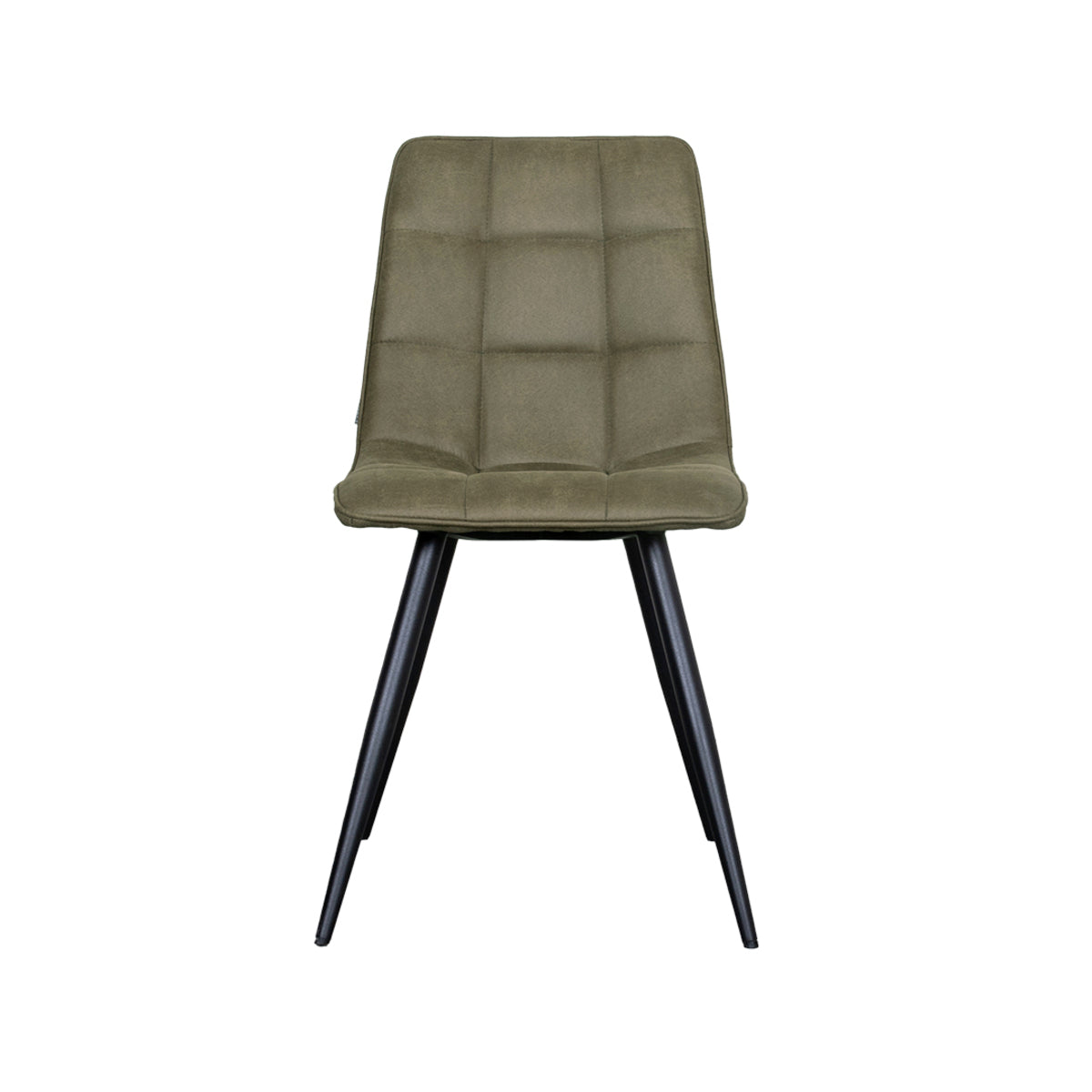 LABEL51 Eetkamerstoel Bistro - Moss - Micro Suede - Black Frame